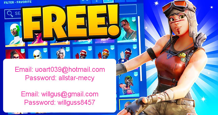 free fortnite account email and password ps4